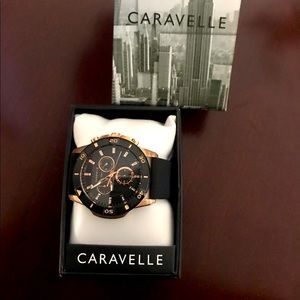 Black, Bronze, caravelle watch never worn. NEW!